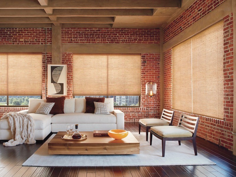 Loft living room with  shades